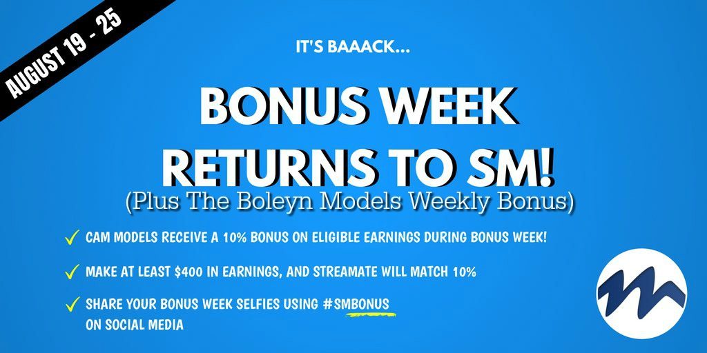 streamate boleynmodels weekly bonus