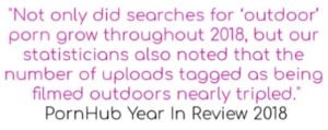 outdoor pornhub year in review 2018